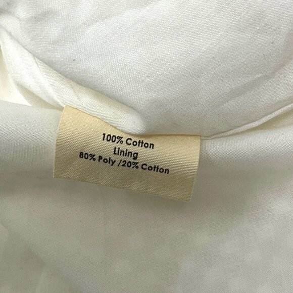 Rachel Parcell Ruffle Blouse White Size M Swiss Dot Lace 3/4 Sleeve Lined Top - Picture 7 of 8